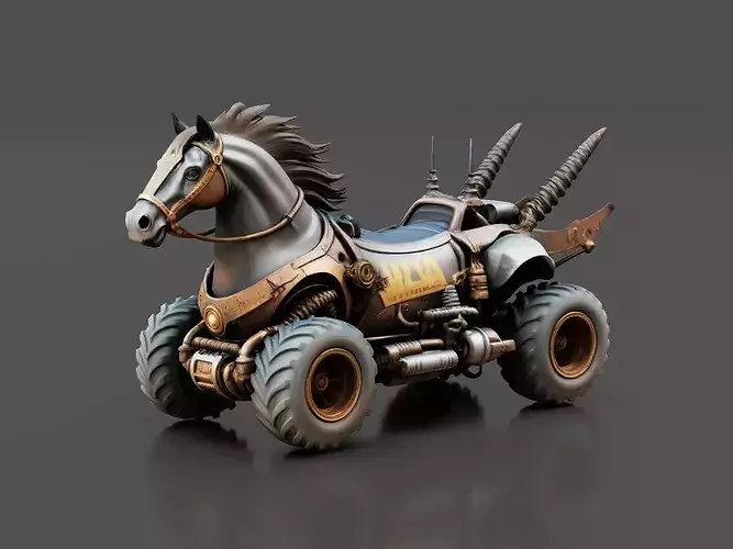 Quad wheels buggy Horse 01