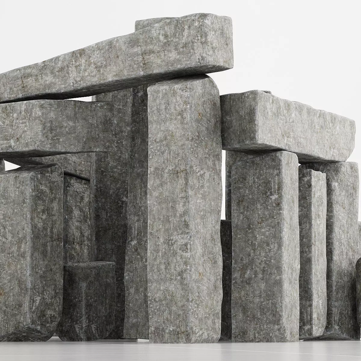 Stone block collection n2 3D model_0
