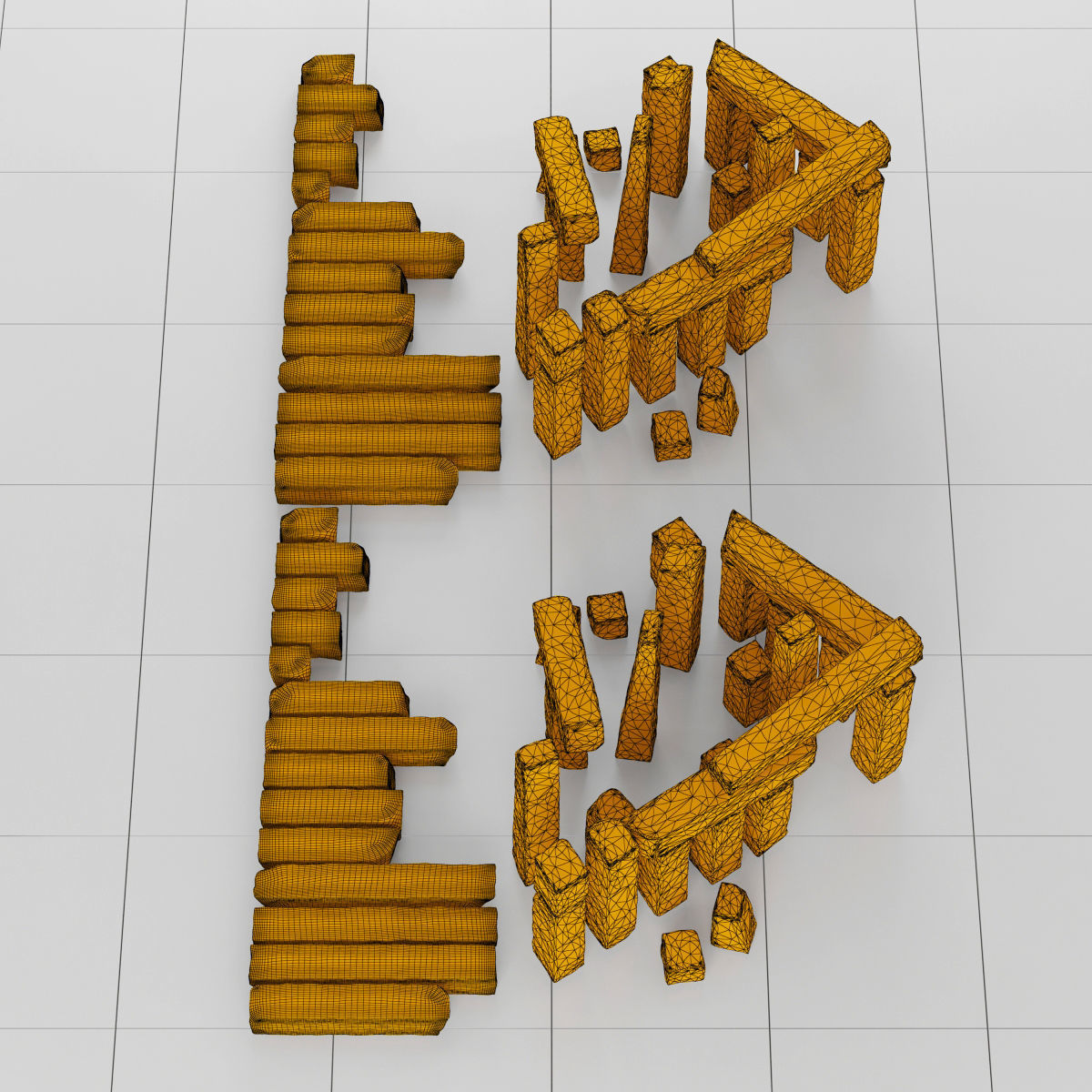 Stone block collection n2 3D model_3