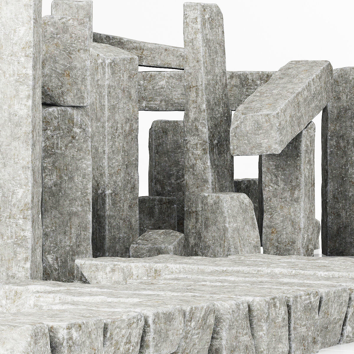Stone block collection n2 3D model_1