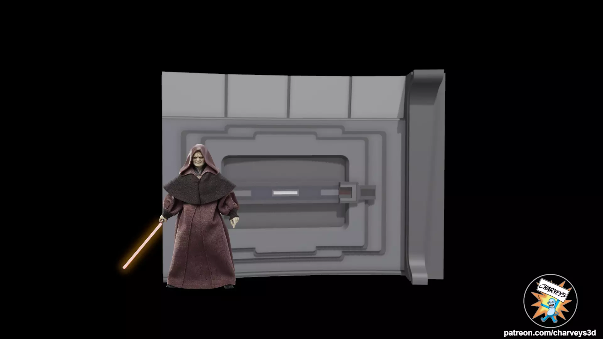 Star Wars Palpatines Office Wall for 4 and 6 inch figures 3D print model