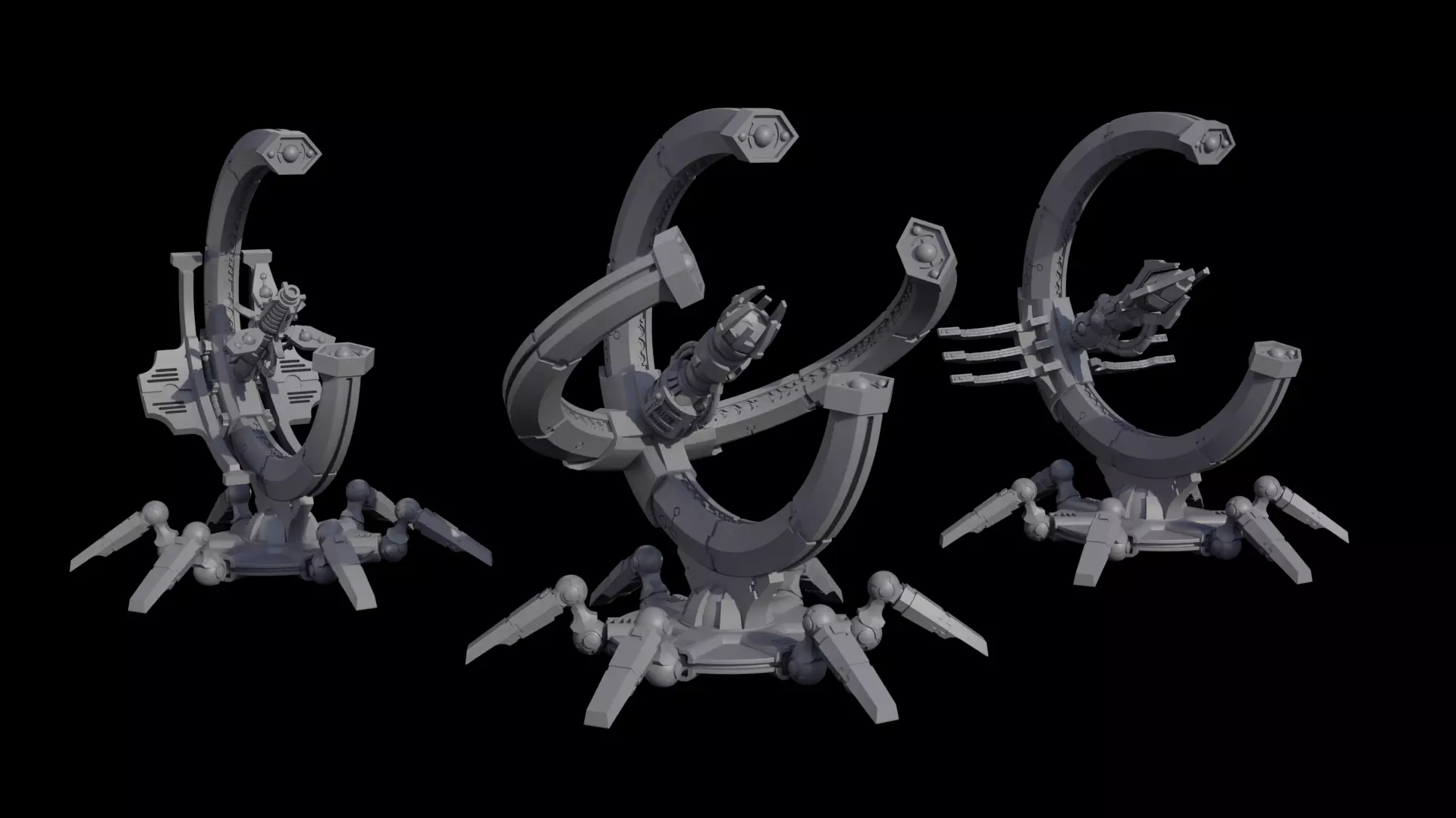 Cyber Lord Space Zombies Pylon of the Sentry Guard 3D print model