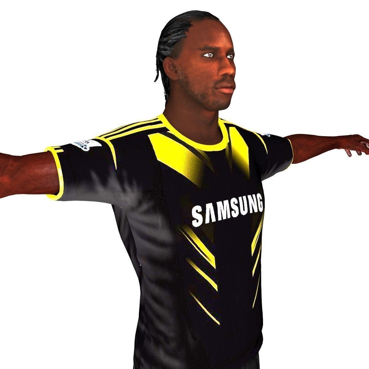Didier Drogba Low-poly 3D model_3