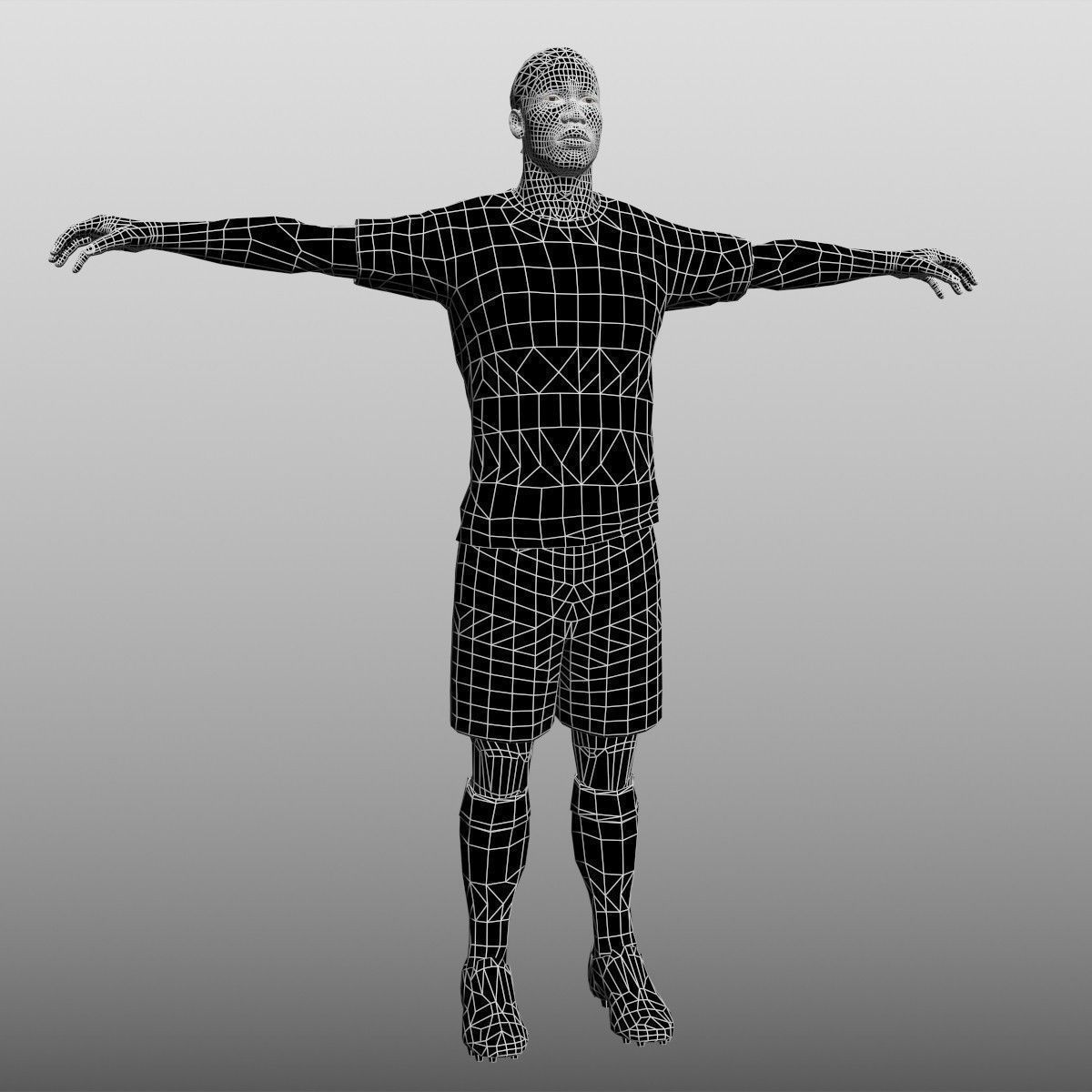 Didier Drogba Low-poly 3D model_9