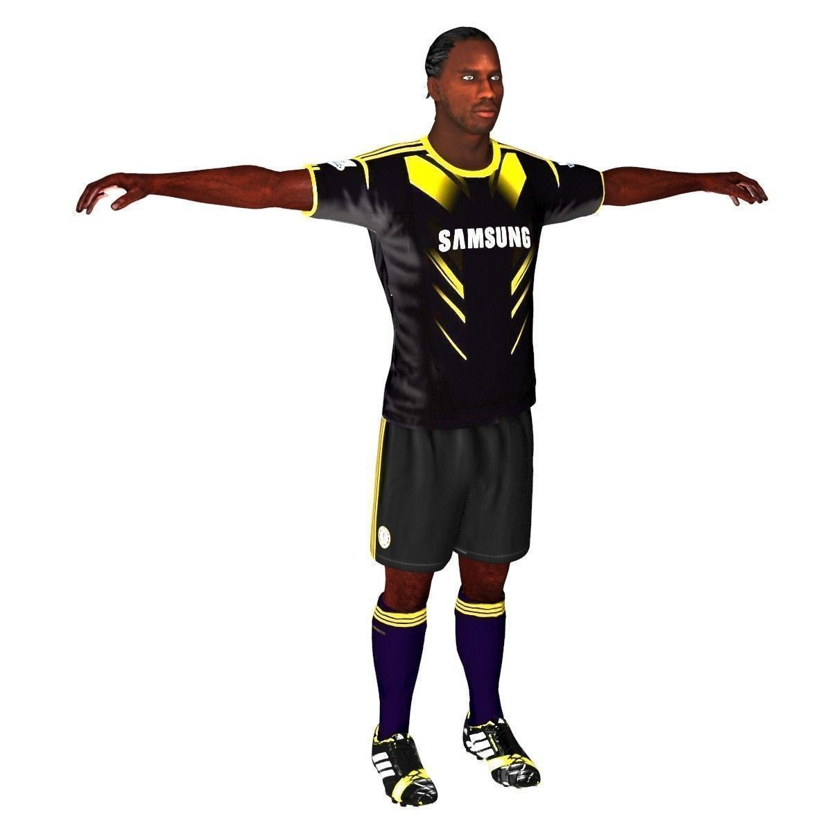 Didier Drogba Low-poly 3D model_6