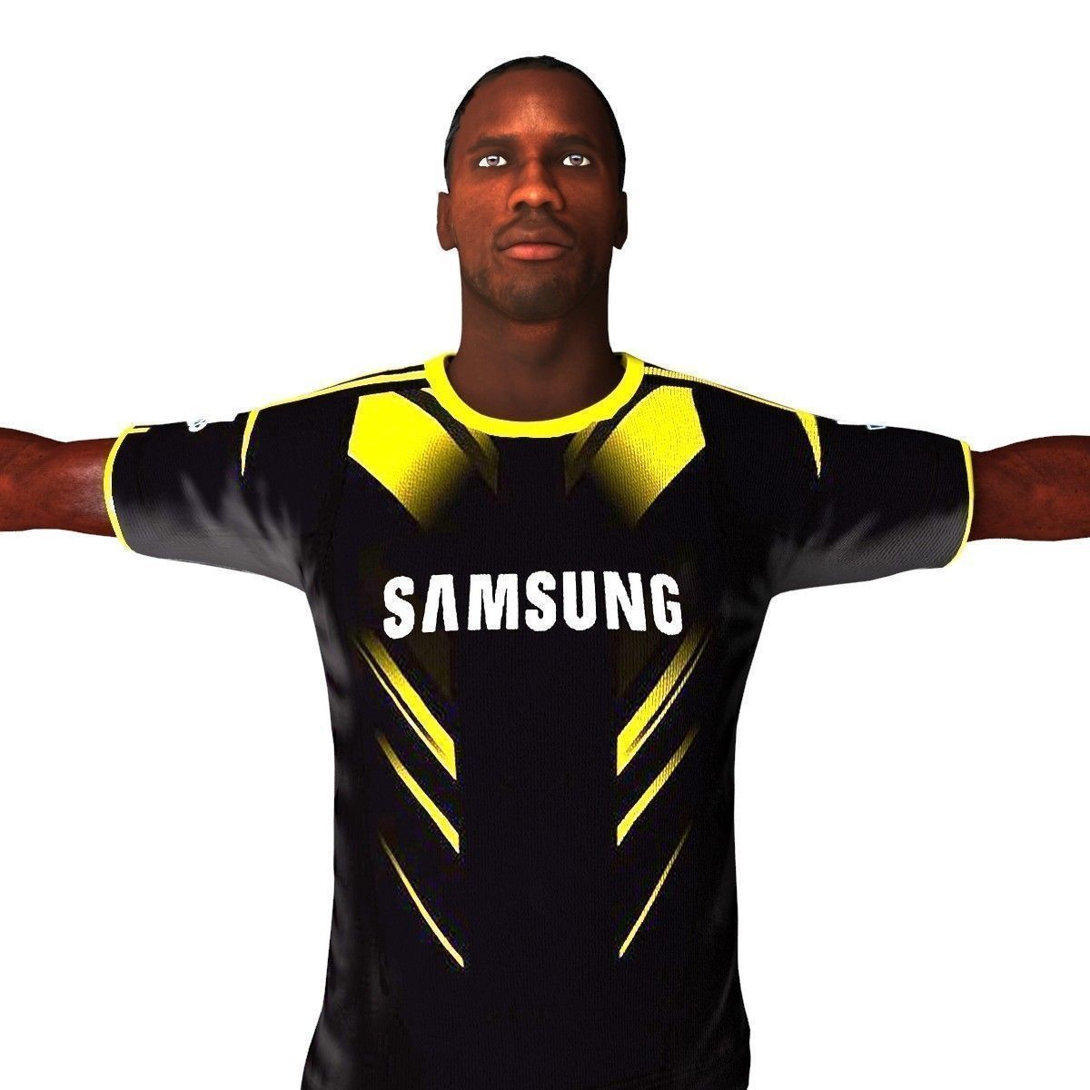 Didier Drogba Low-poly 3D model_1