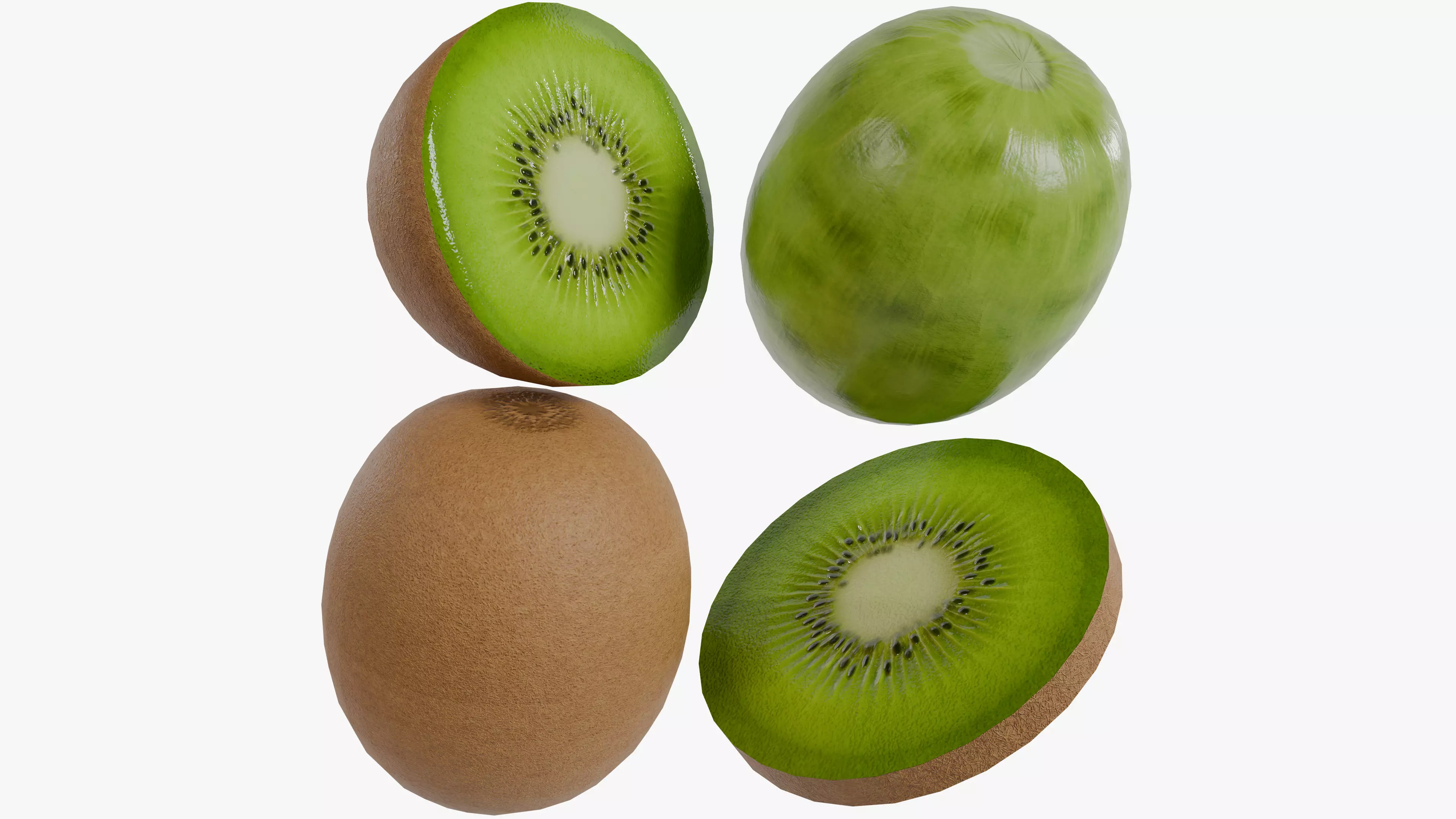 Kiwi Fruit Low-poly 3D model