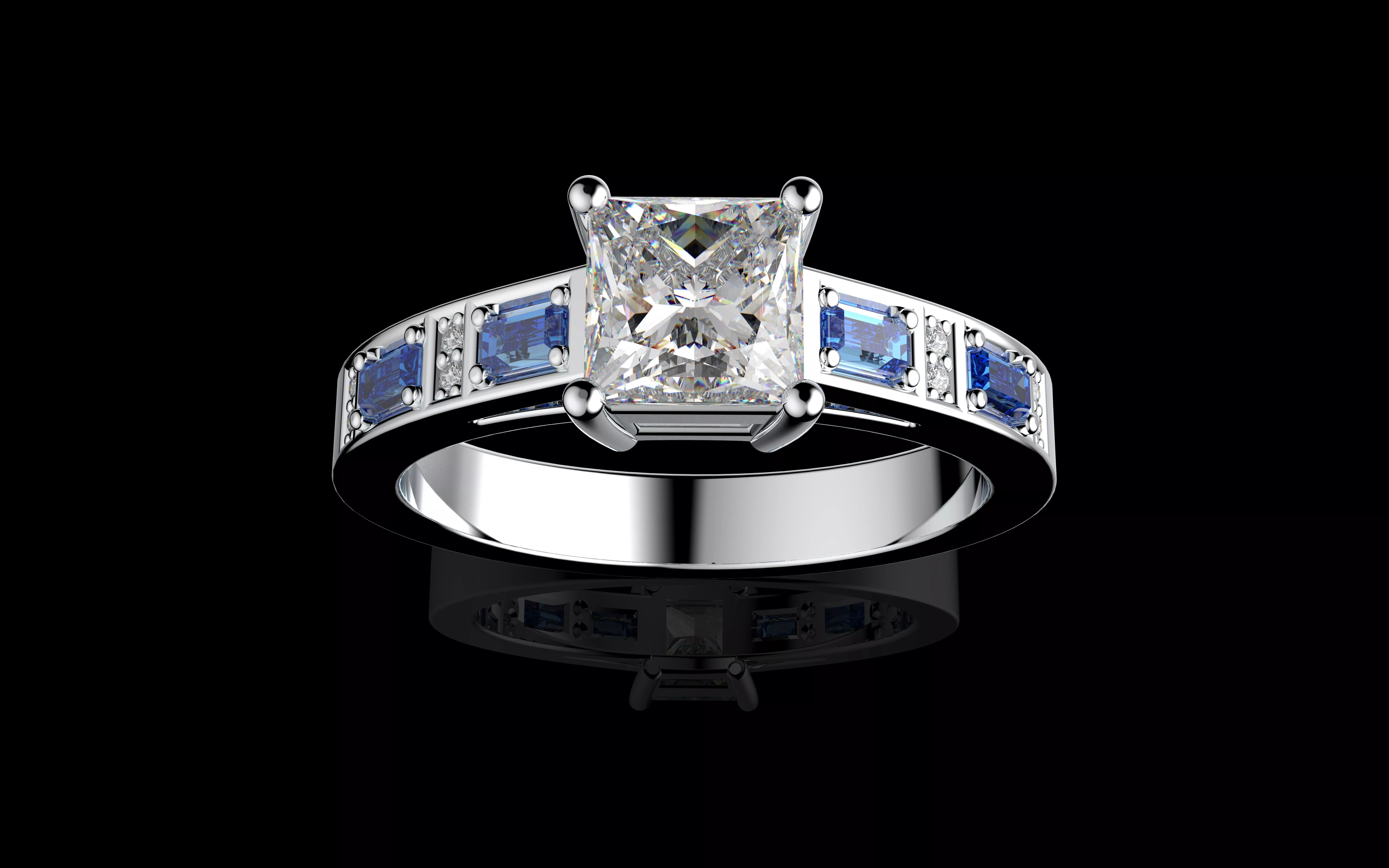 Elegant Ring 3dm STL Ready for Casting Model N1749 3D print model