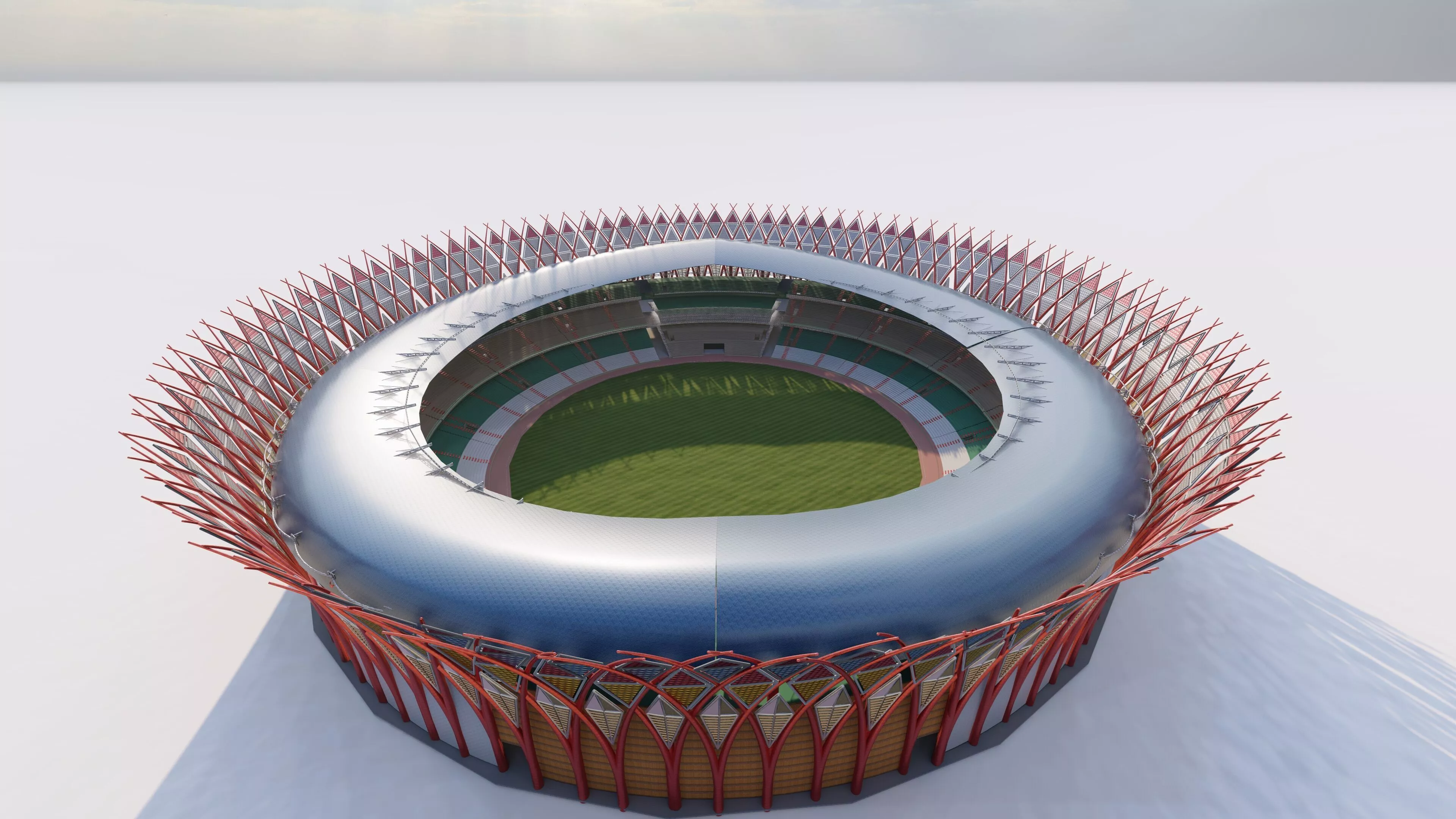 Football Stadium-American football 3D model