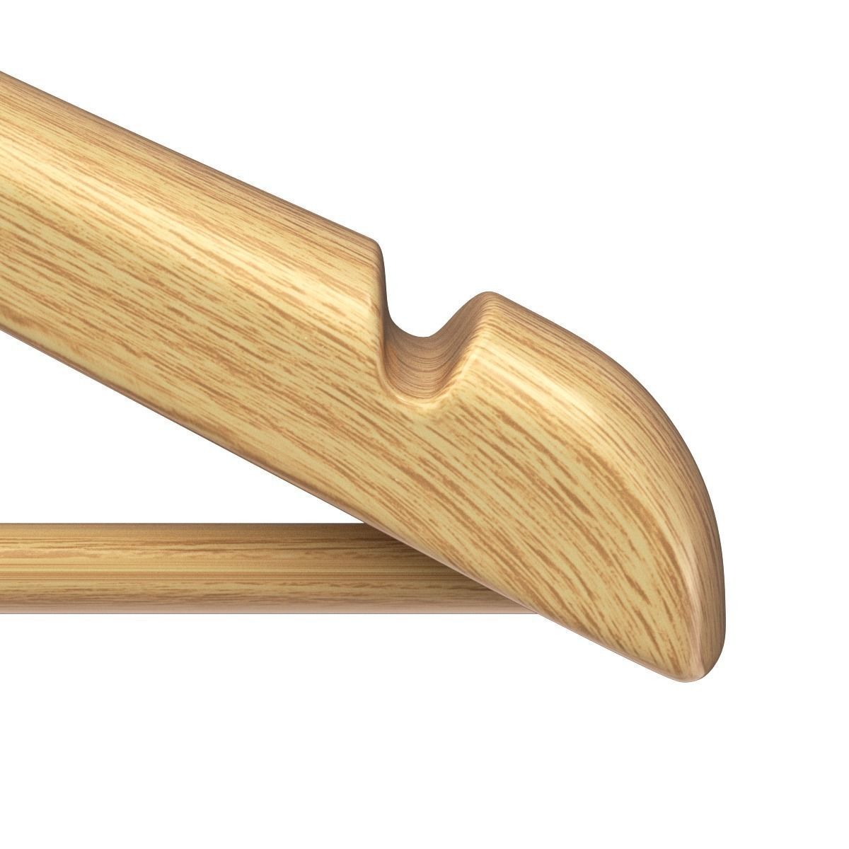 Wooden Clothes Hanger 3D model_2