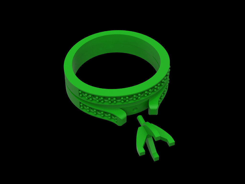 Engagement Ring 3D print model_9