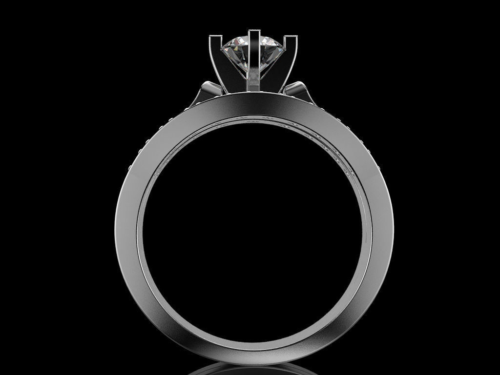 Engagement Ring 3D print model_8