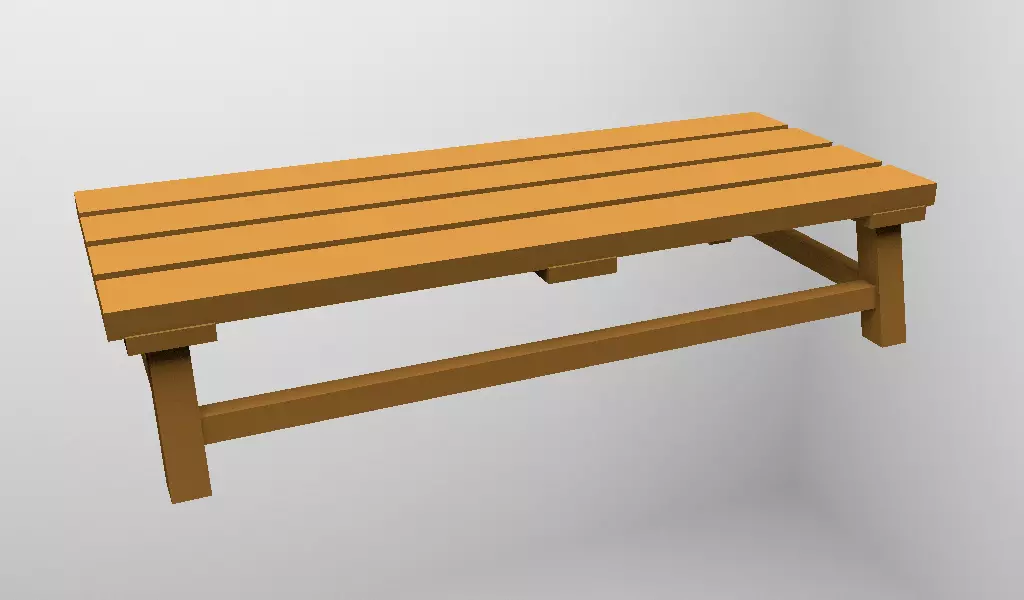 Mesa de madeira Free low-poly 3D model