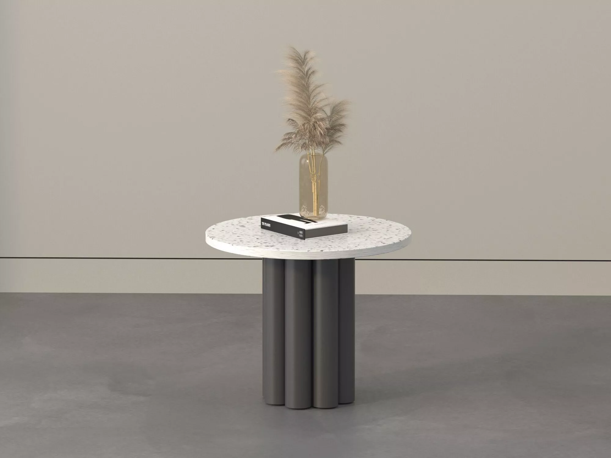 Modern Marble Round Side Table coffee table Free 3D model