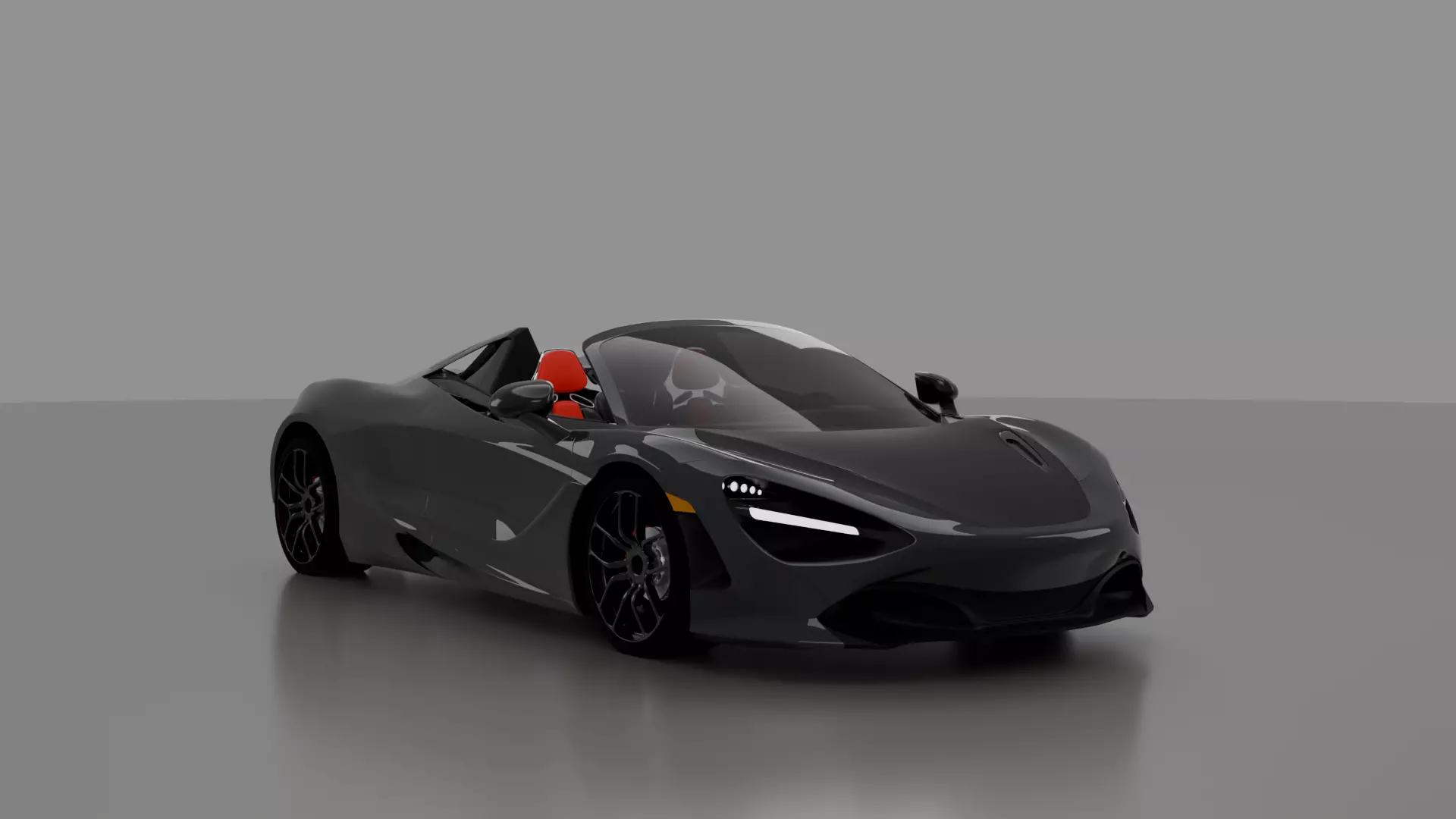 McLaren 720S Spider 3D Model Realistic Convertible Supercar Low-poly 3D model