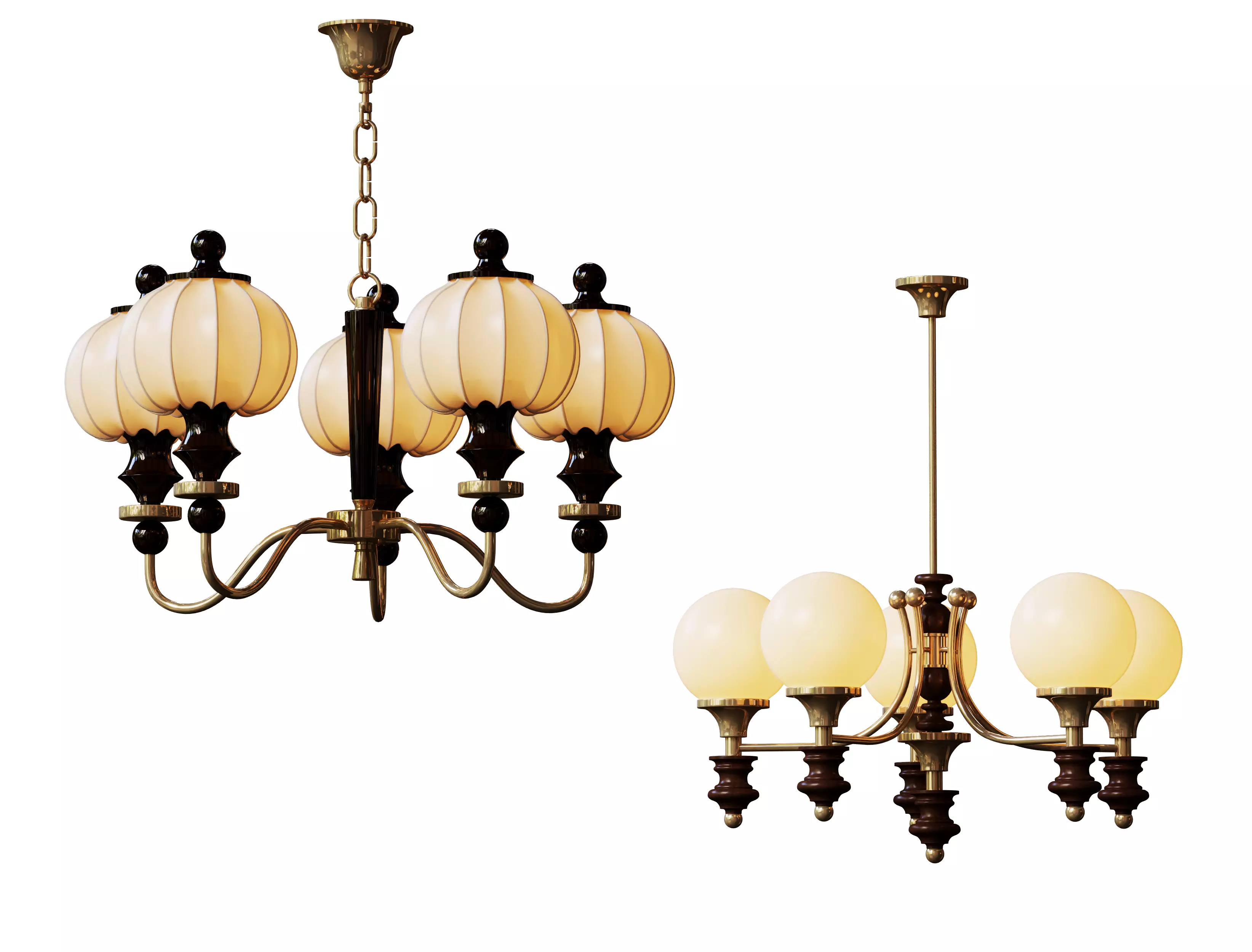 Collection of Modern Chandelier 3D model