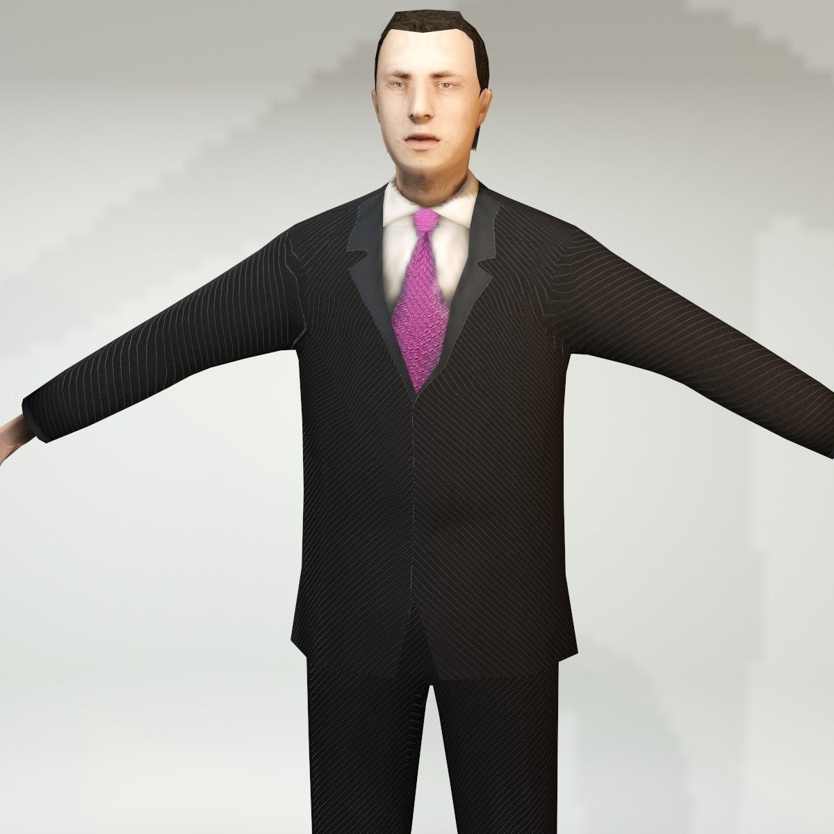 Ultra Low Poly Man Low-poly 3D model_5