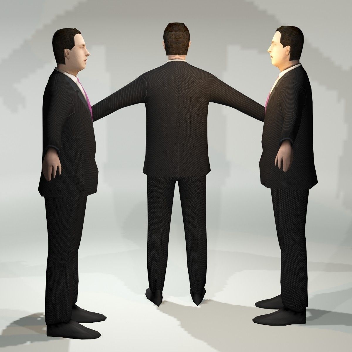 Ultra Low Poly Man Low-poly 3D model_4