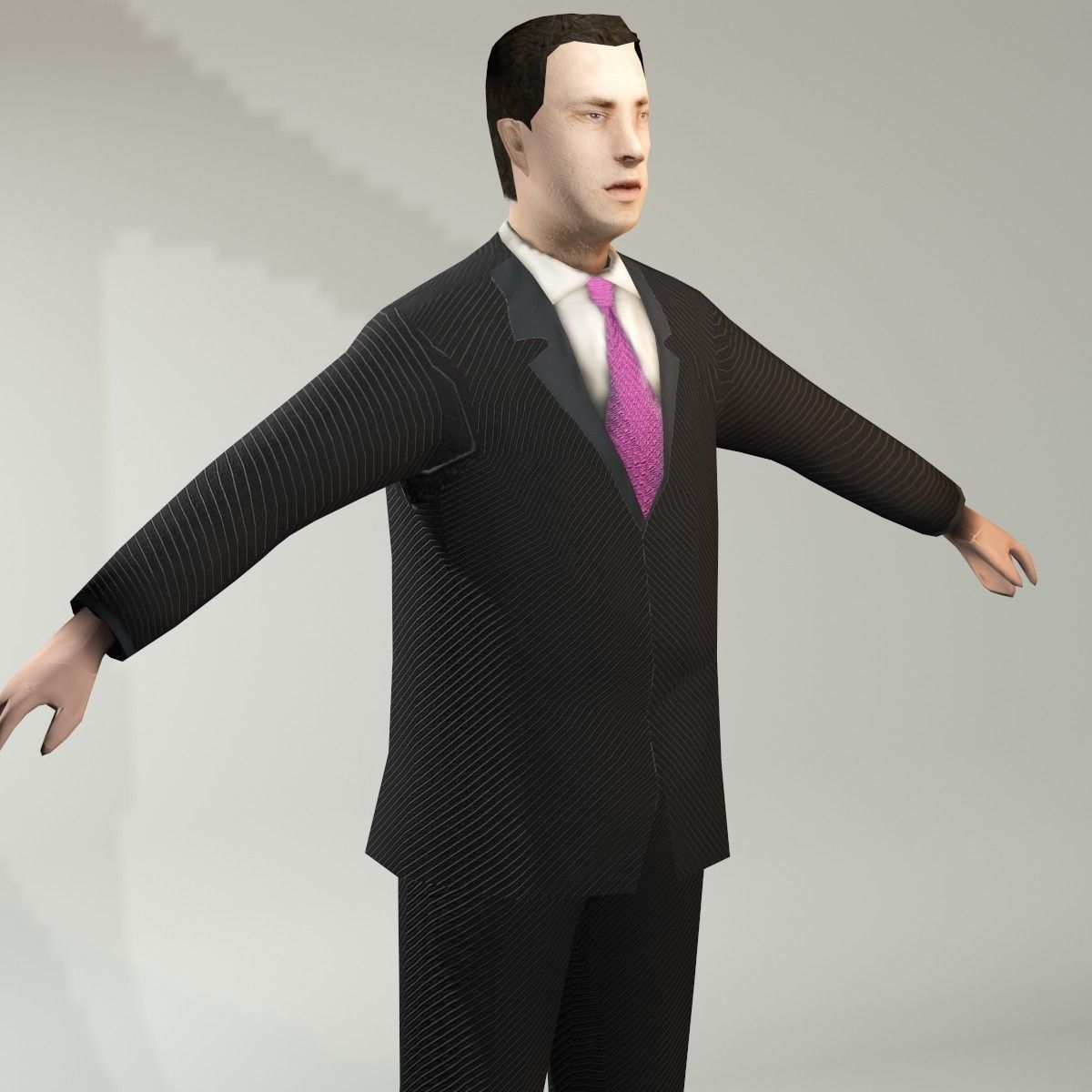 Ultra Low Poly Man Low-poly 3D model_2