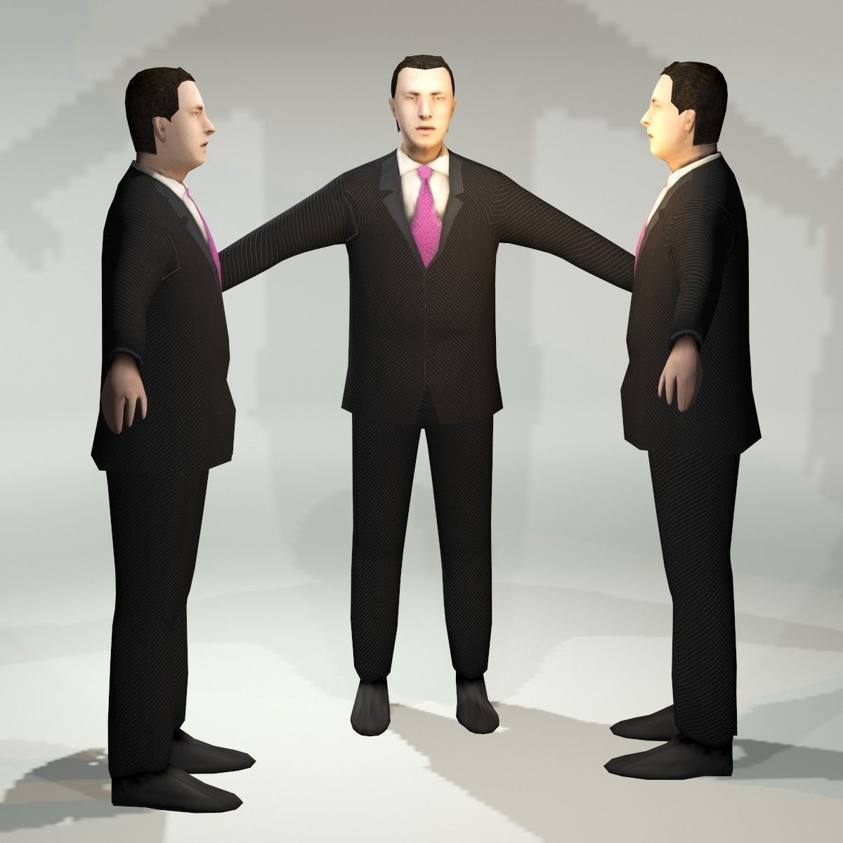 Ultra Low Poly Man Low-poly 3D model_1