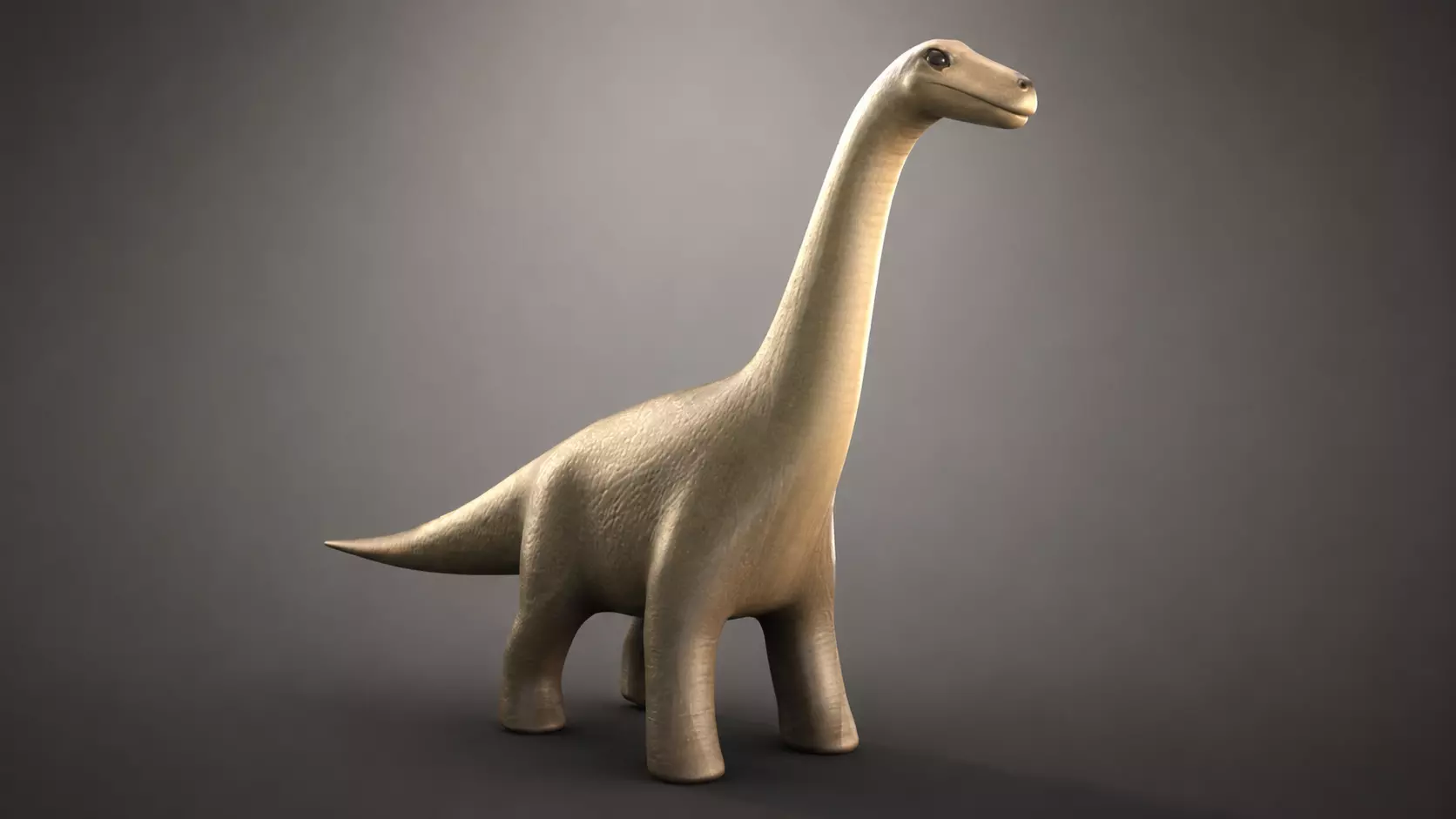 Cute Stylized Brachiosaurus Animated Low-poly 3D model