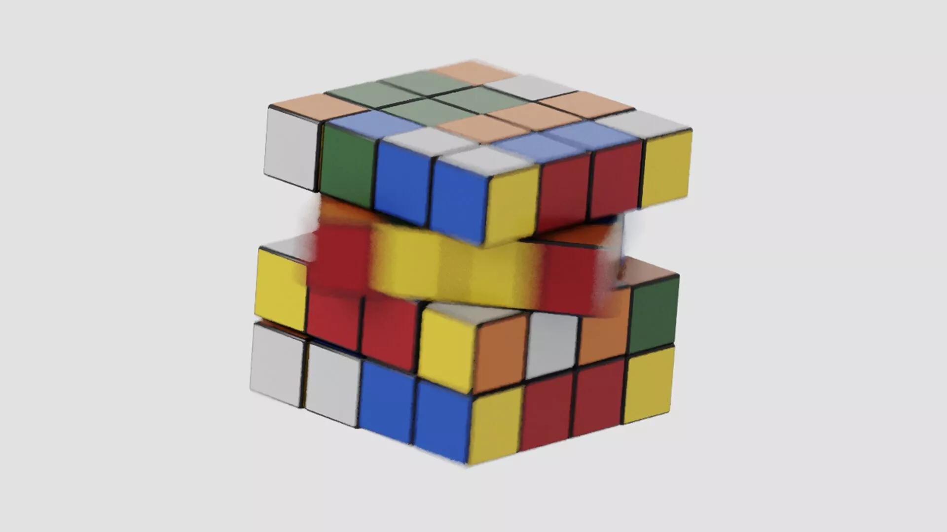Animated Magic Cube Puzzle Toy Free 3D model