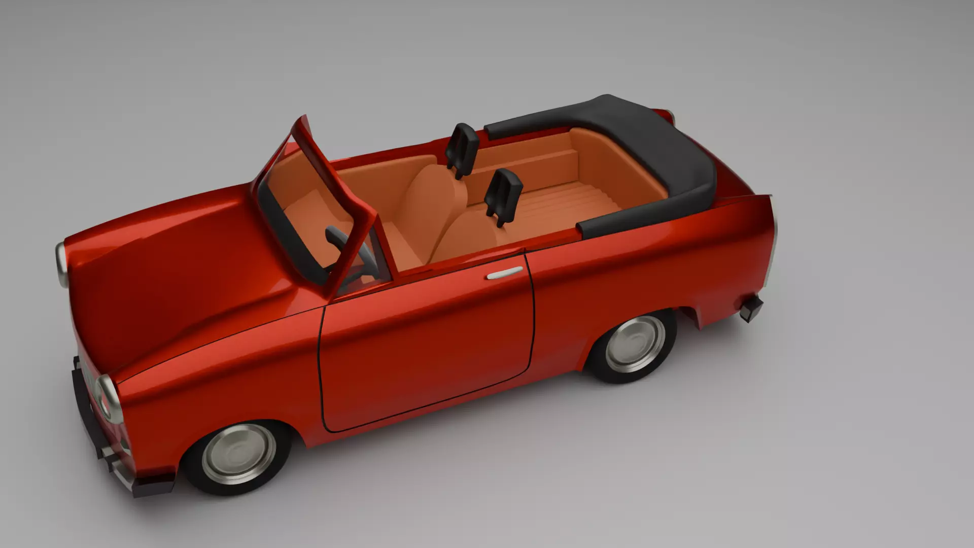 60s Classic Car Game Ready FBX OBJ STL 3D model
