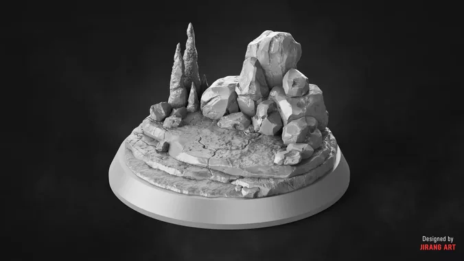BIOFORGE - CAVE BASE - STL OBJ