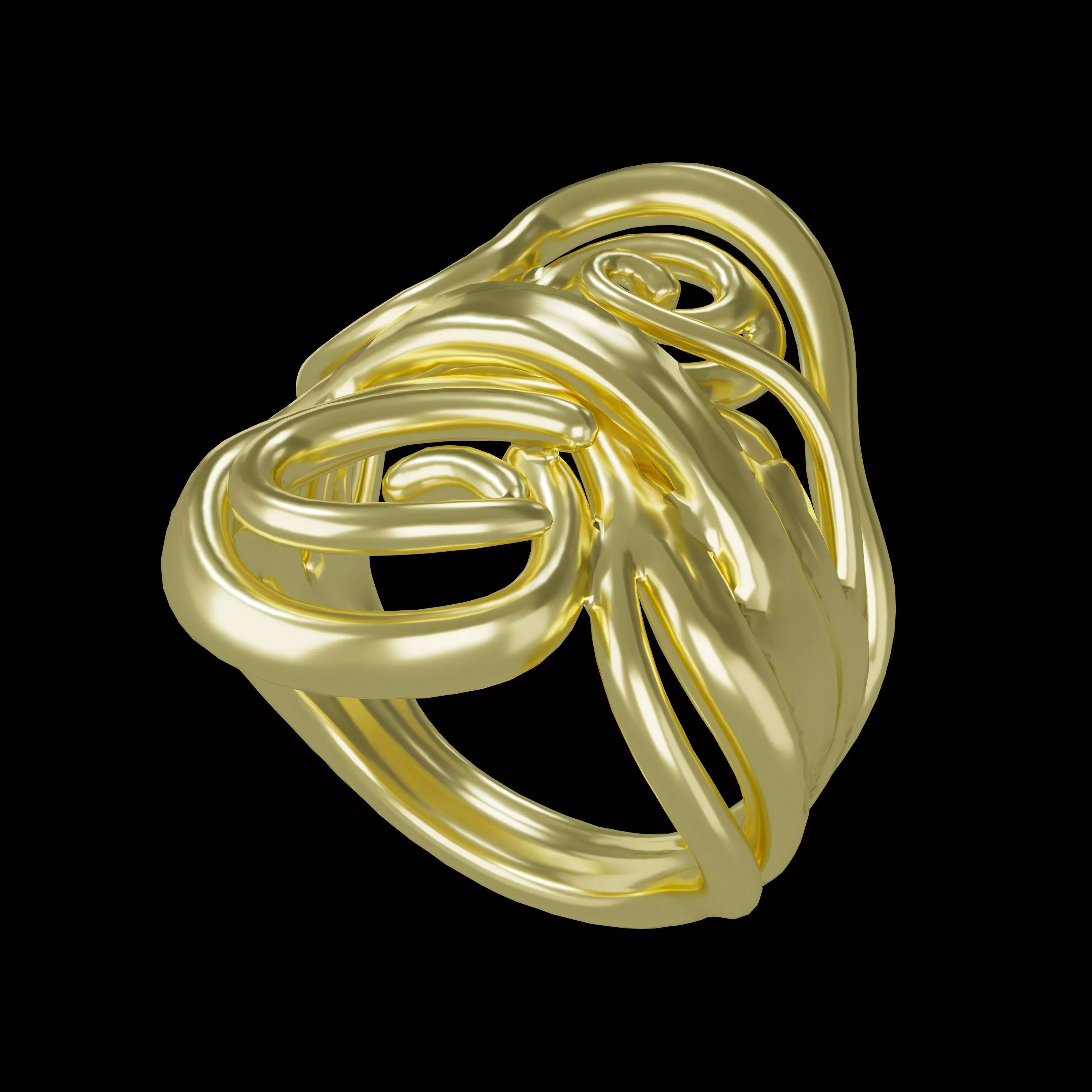 Abstract Shape Ring v3 001 Low-poly 3D model