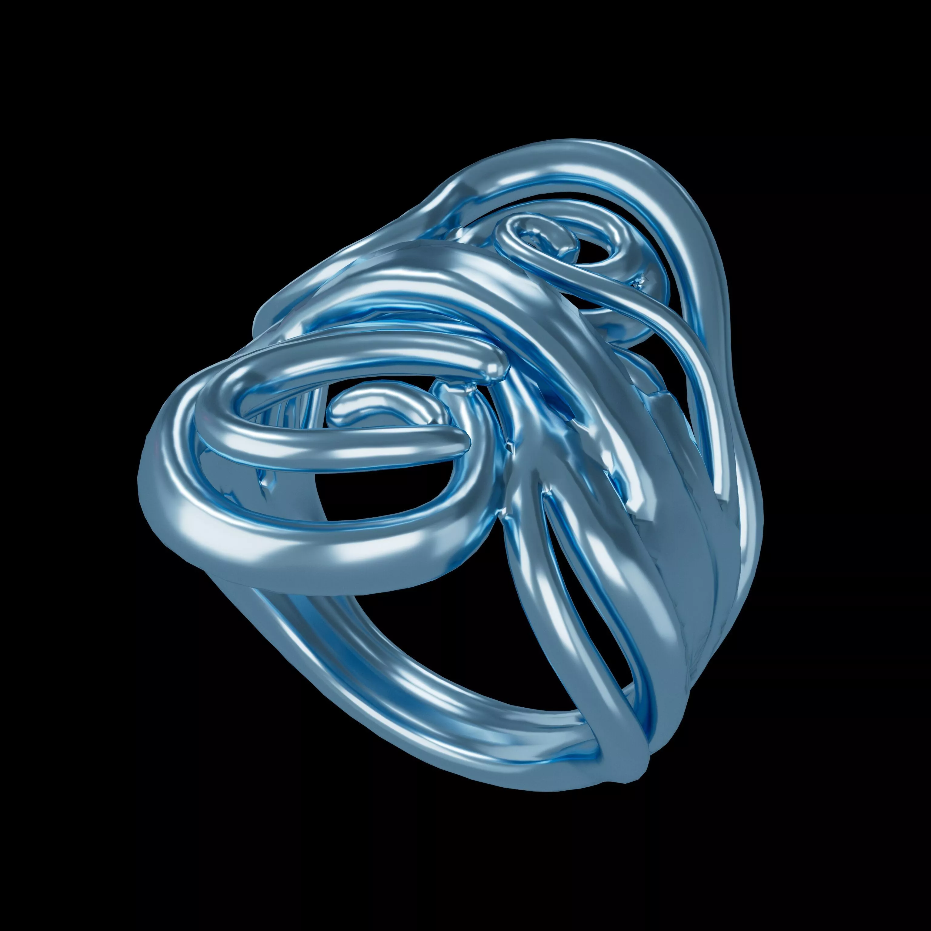Abstract Shape Ring v3 004 Low-poly 3D model