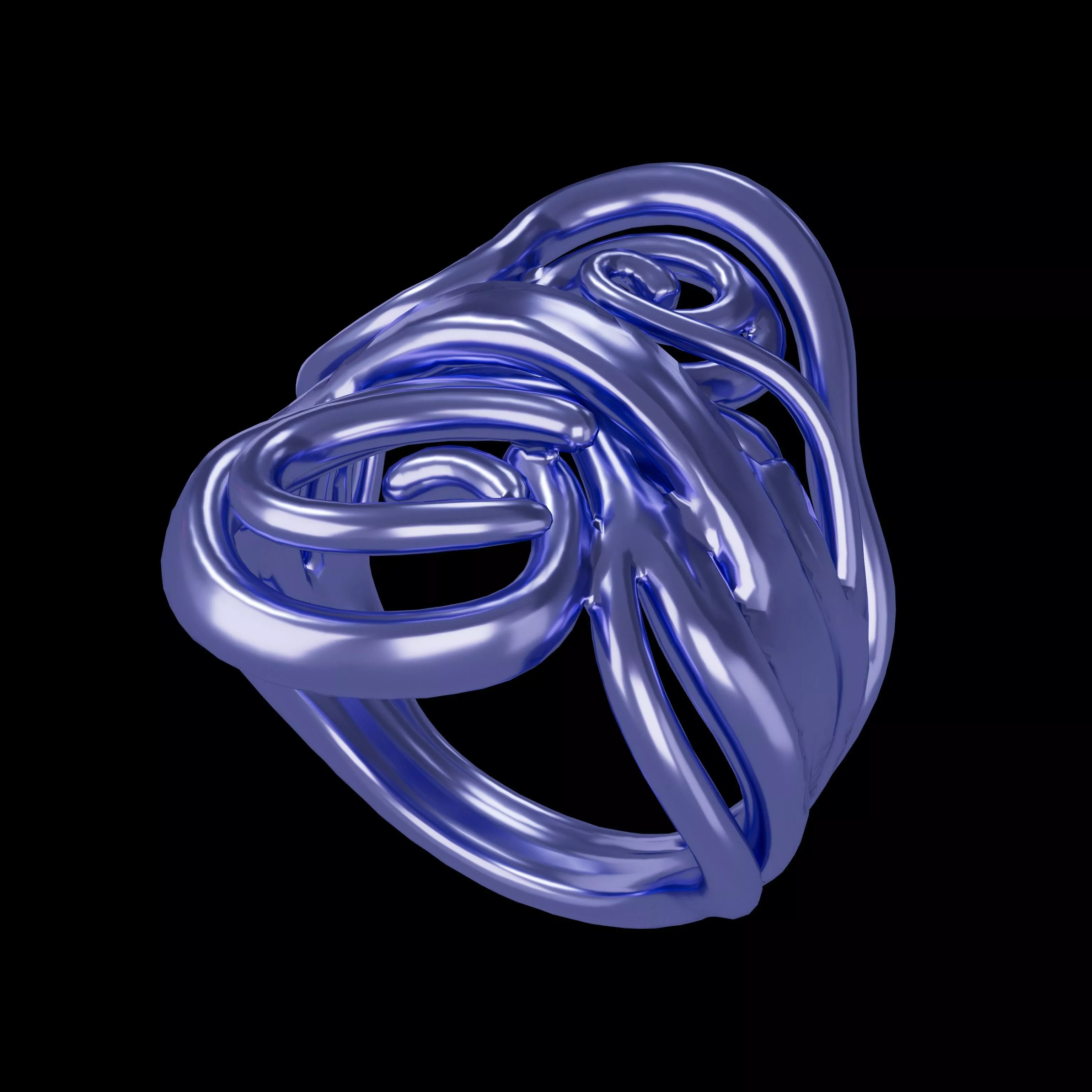 Abstract Shape Ring v3 005 Low-poly 3D model