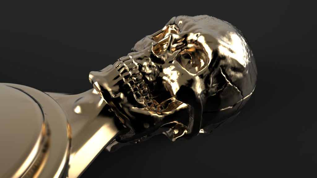 Premium spinner Skull 4-arm 3D print model_2