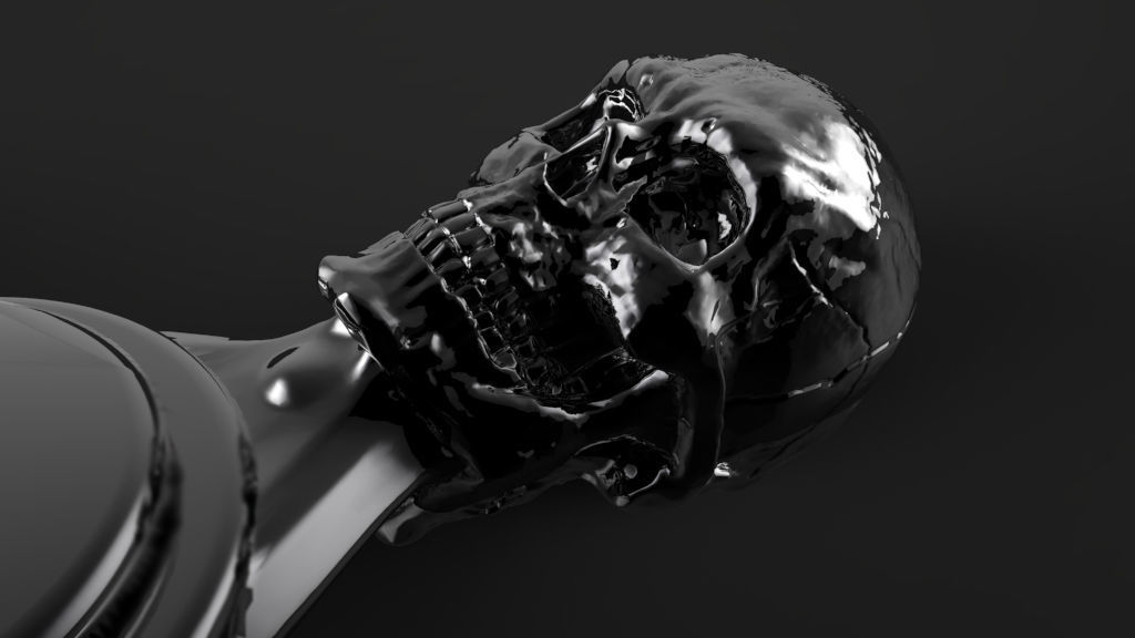 Premium spinner Skull 3-arm 3D print model_5