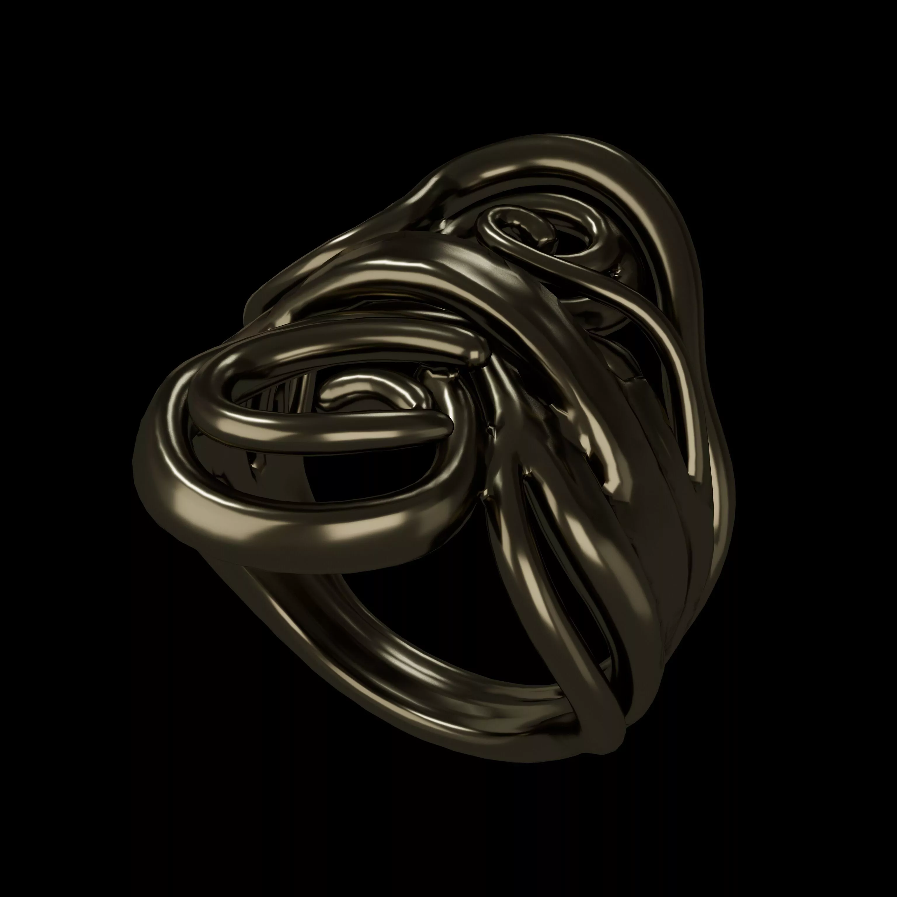 Abstract Shape Ring v3 008 Low-poly 3D model