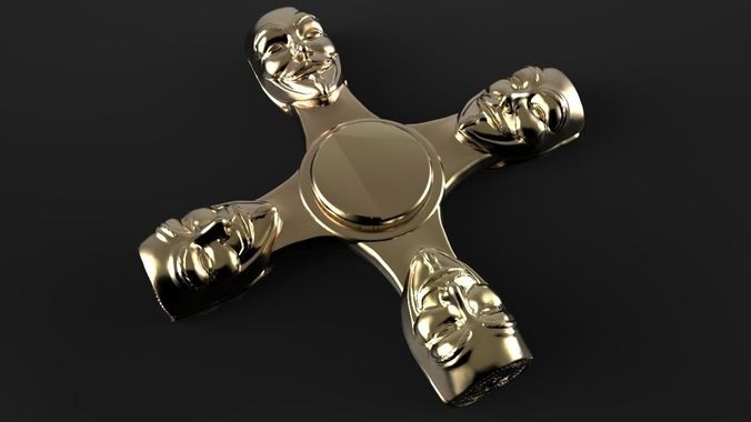 Premium spinner VENDETTA 4-arm 3D print model