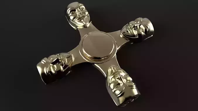 Premium spinner VENDETTA 4-arm 3D print model