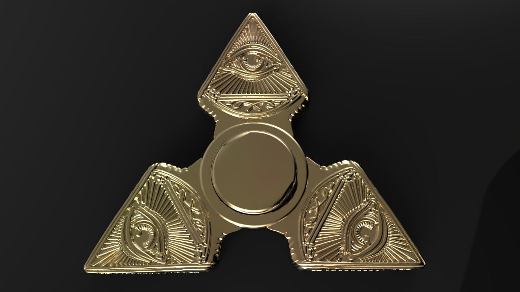 Premium spinner  ILLUMINATI 3D print model_2