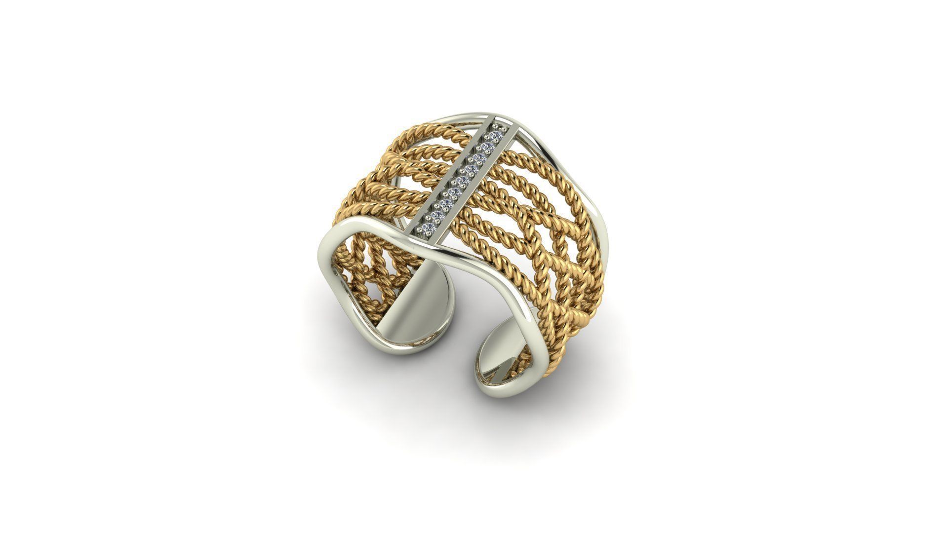 Women Rings hu004yk 3D print model_1