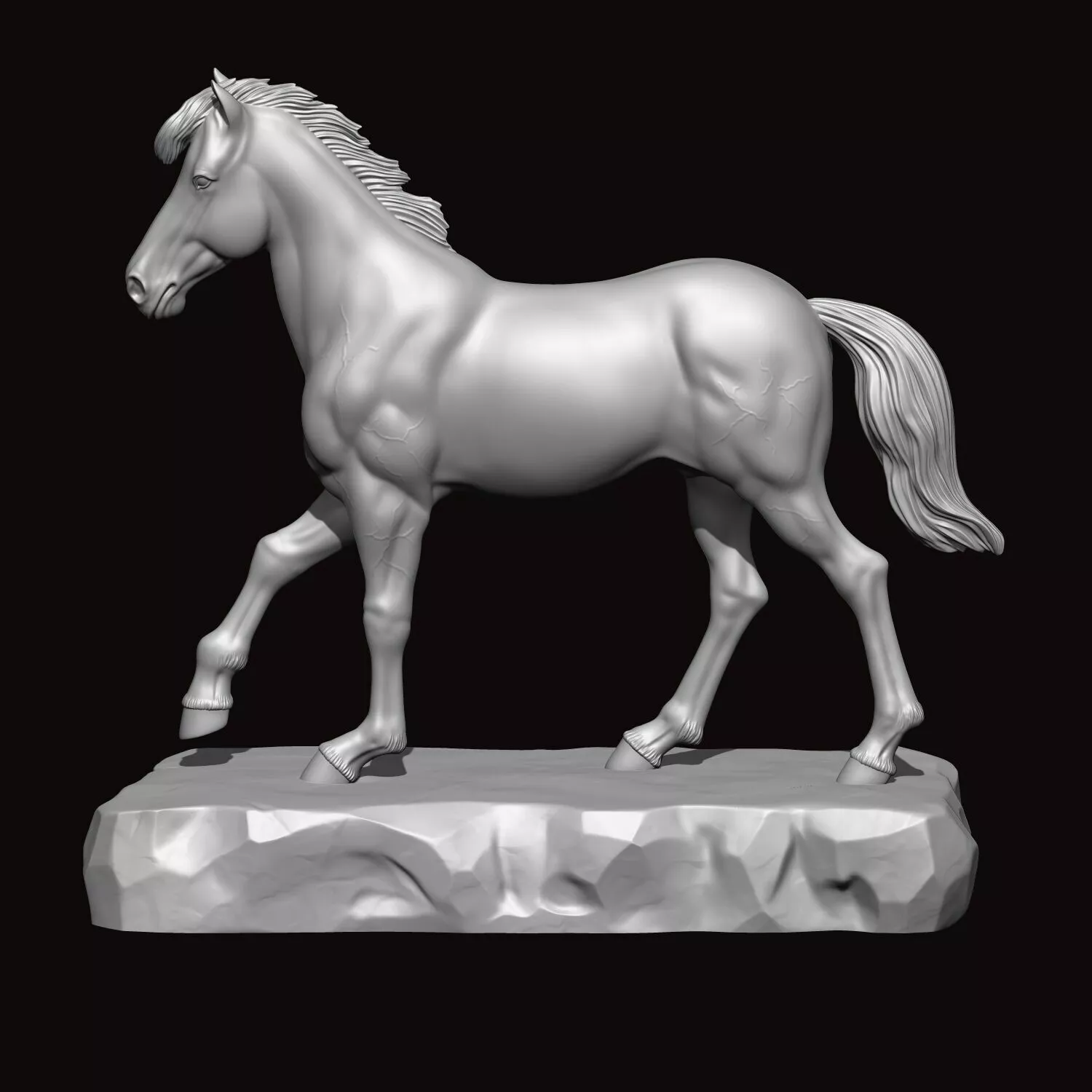 Horse Statue - Sculpting 3D print model 3D print model
