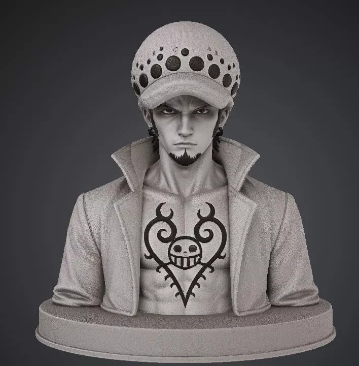 Traflagar Law Bust - One Piece - Anime Lover Gift 3D print model