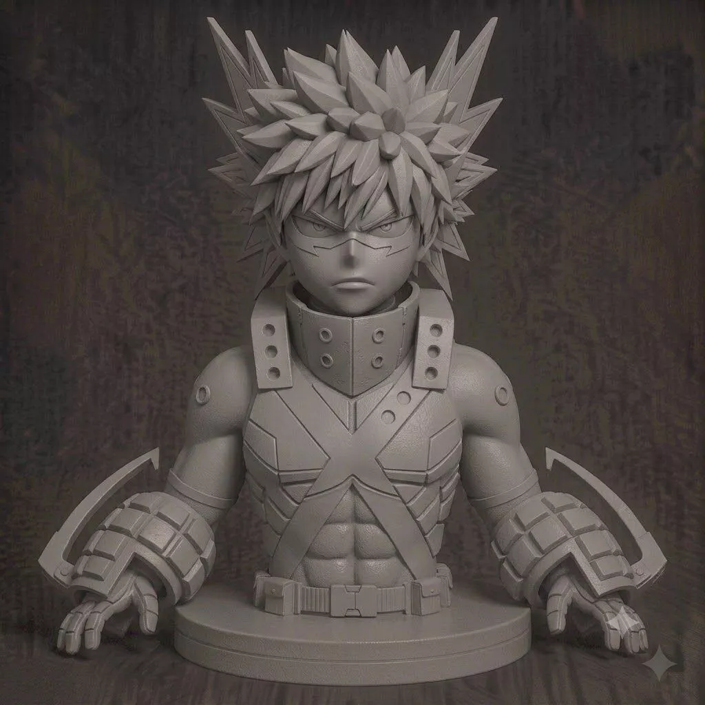 Bakugo Bust - My Hero Academia - Deku Rival - Anime Lover Gift 3D print model