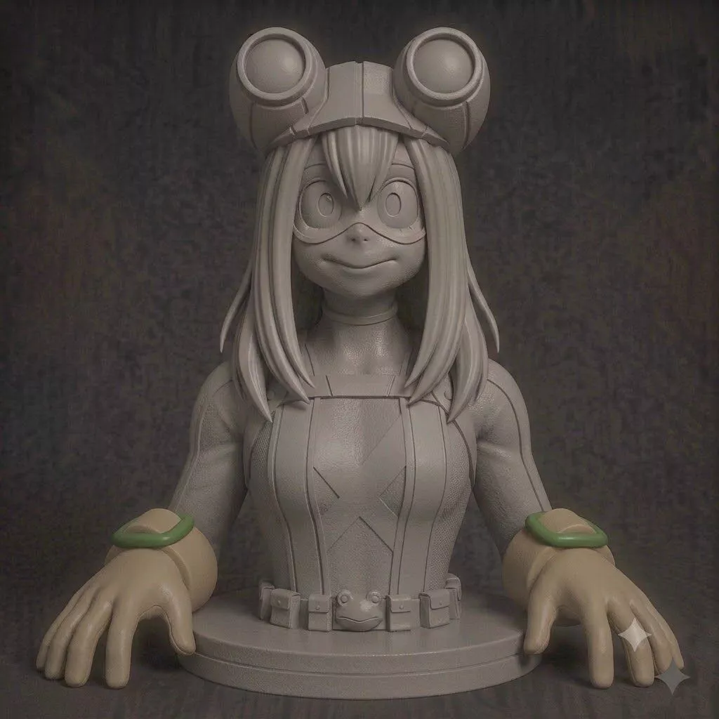 Froppy Bust - My Hero Academia - Anime Lover Gift 3D print model