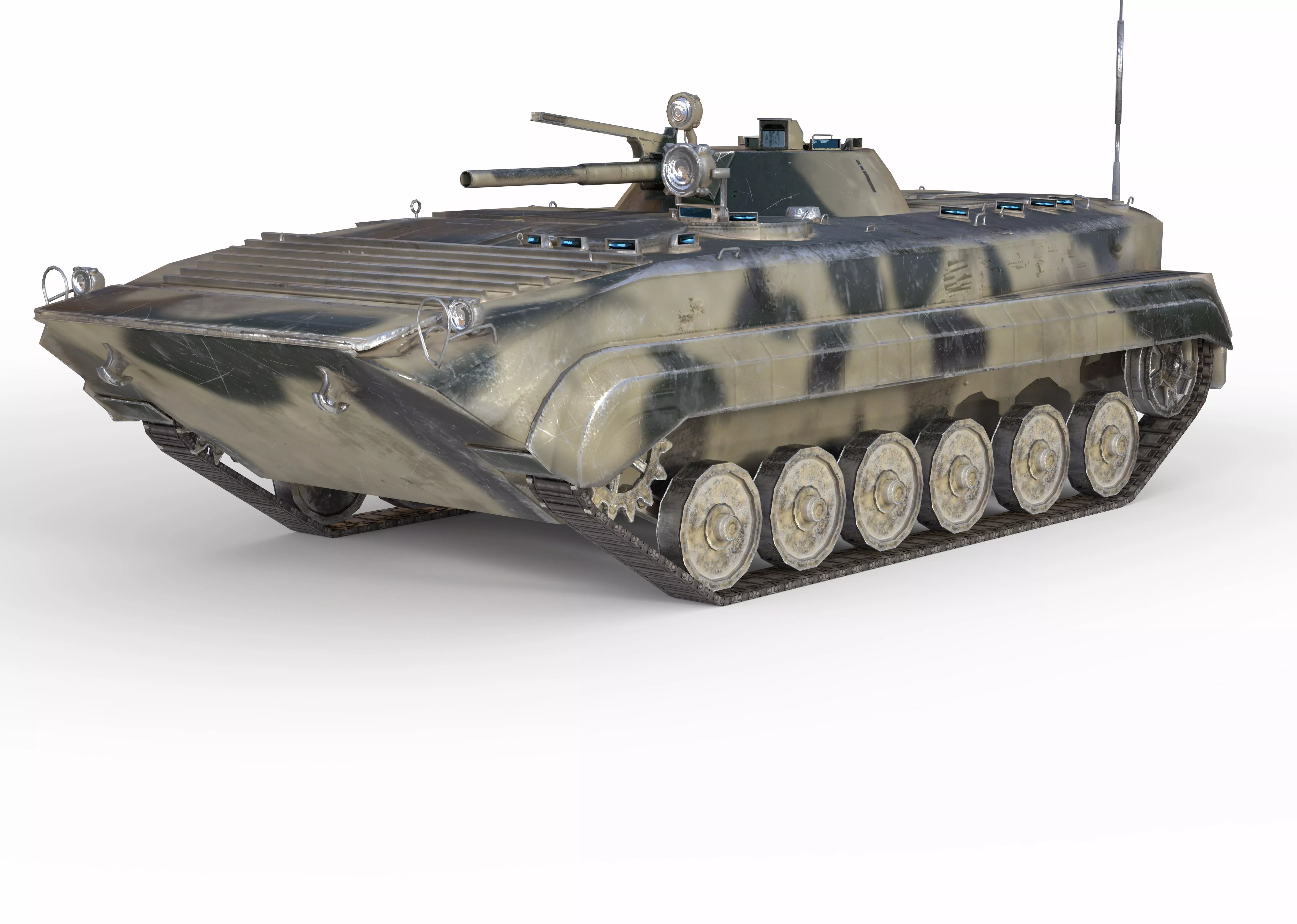 BMP-1 Infantry Fighting Vehicle 3D Model - Urban Camouflage Low-poly 3D model