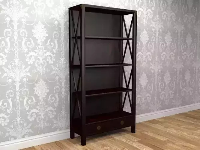 Laura Ashley Balmoral Chestnut 2 Drawer Bookcase 3D model