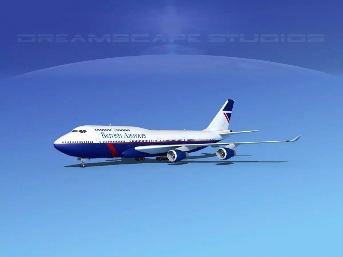Boeing 747-400 British Airways 2 3D model_0