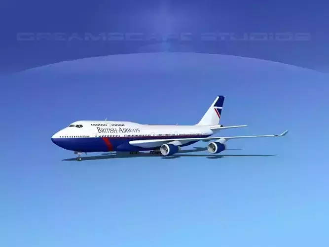 Boeing 747-400 British Airways 2 3D model