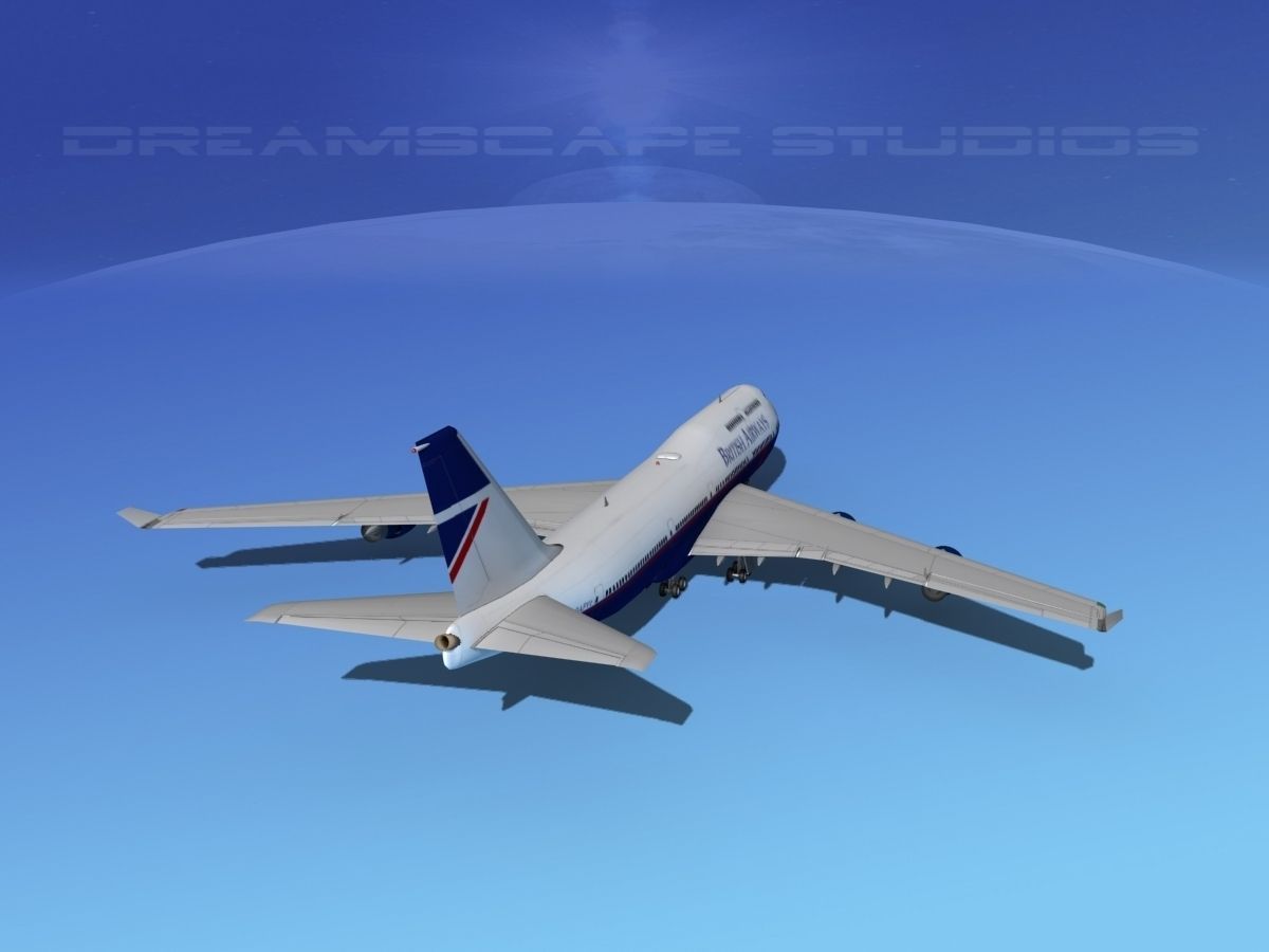 Boeing 747-400 British Airways 2 3D model_6