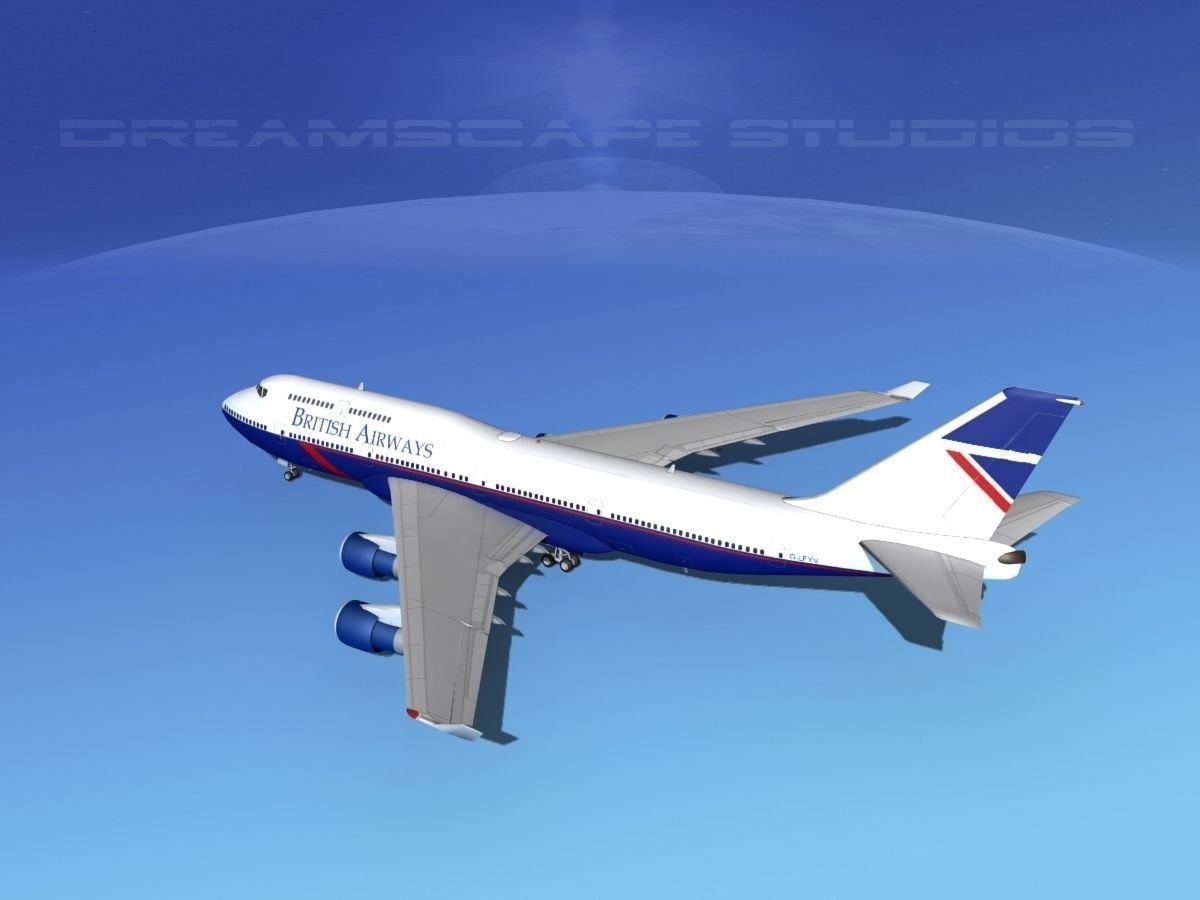 Boeing 747-400 British Airways 2 3D model_8