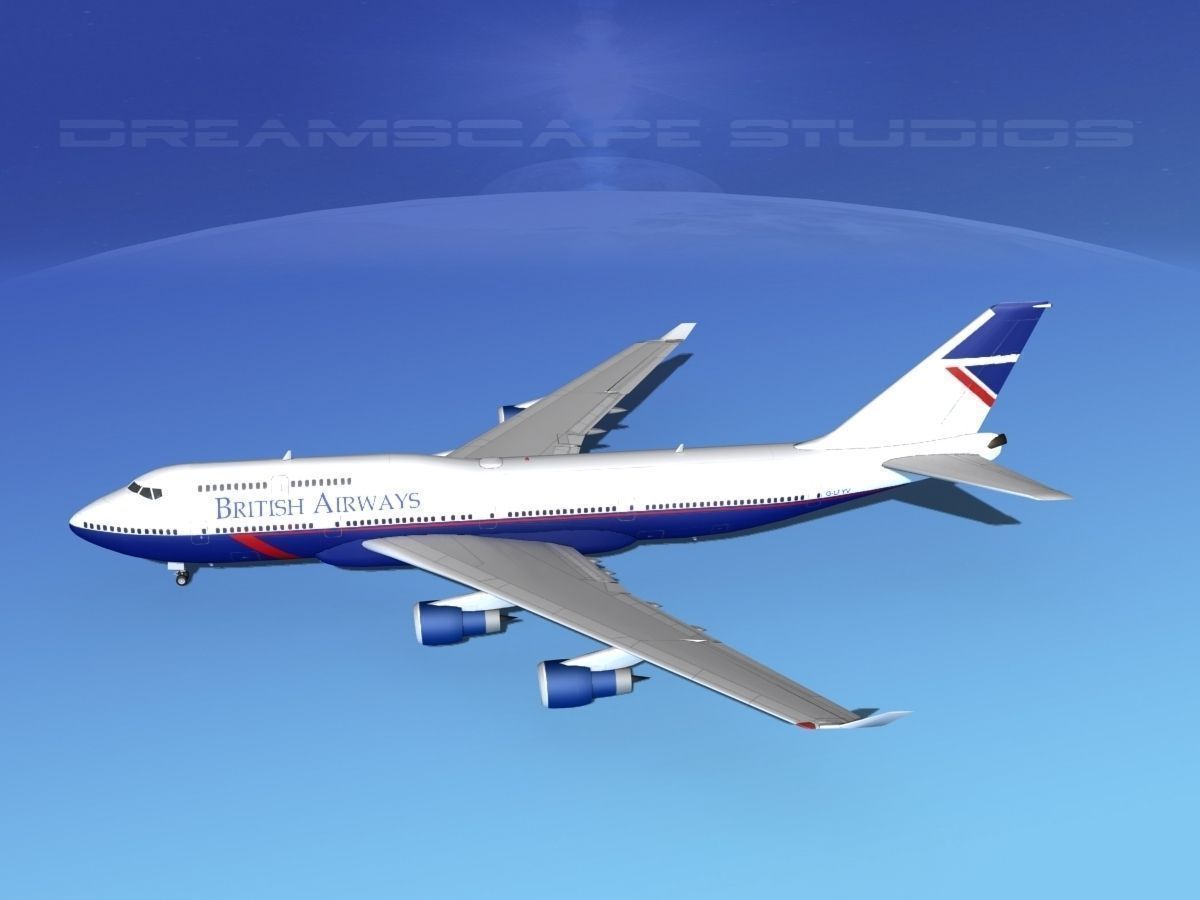 Boeing 747-400 British Airways 2 3D model_9