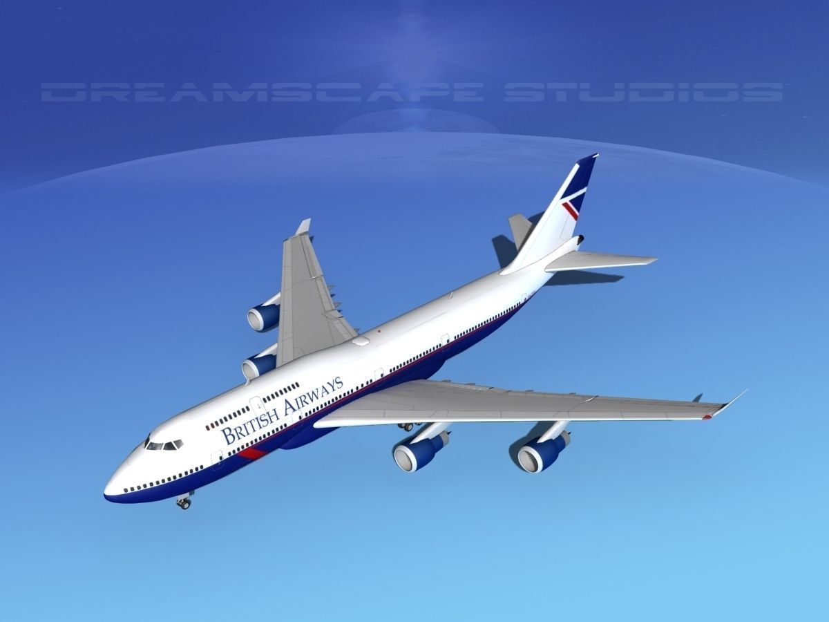 Boeing 747-400 British Airways 2 3D model_10